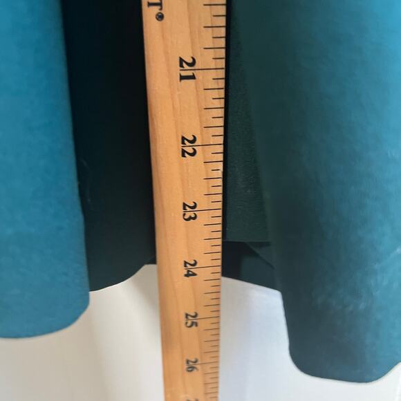 Calvin Klein Emerald Cropped Wide Leg V-Neck Jumpsuit sz 14 - Picture 4 of 10